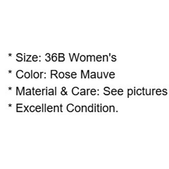 Bali Bra Womens 36B Rose Mauve Comfort Revolution Wireless Padded Adjustable - Picture 4 of 7